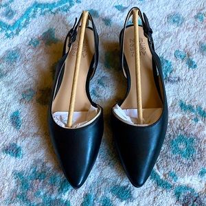 NWOT Naturalizer Black Leather Banks Heels 6.5 M